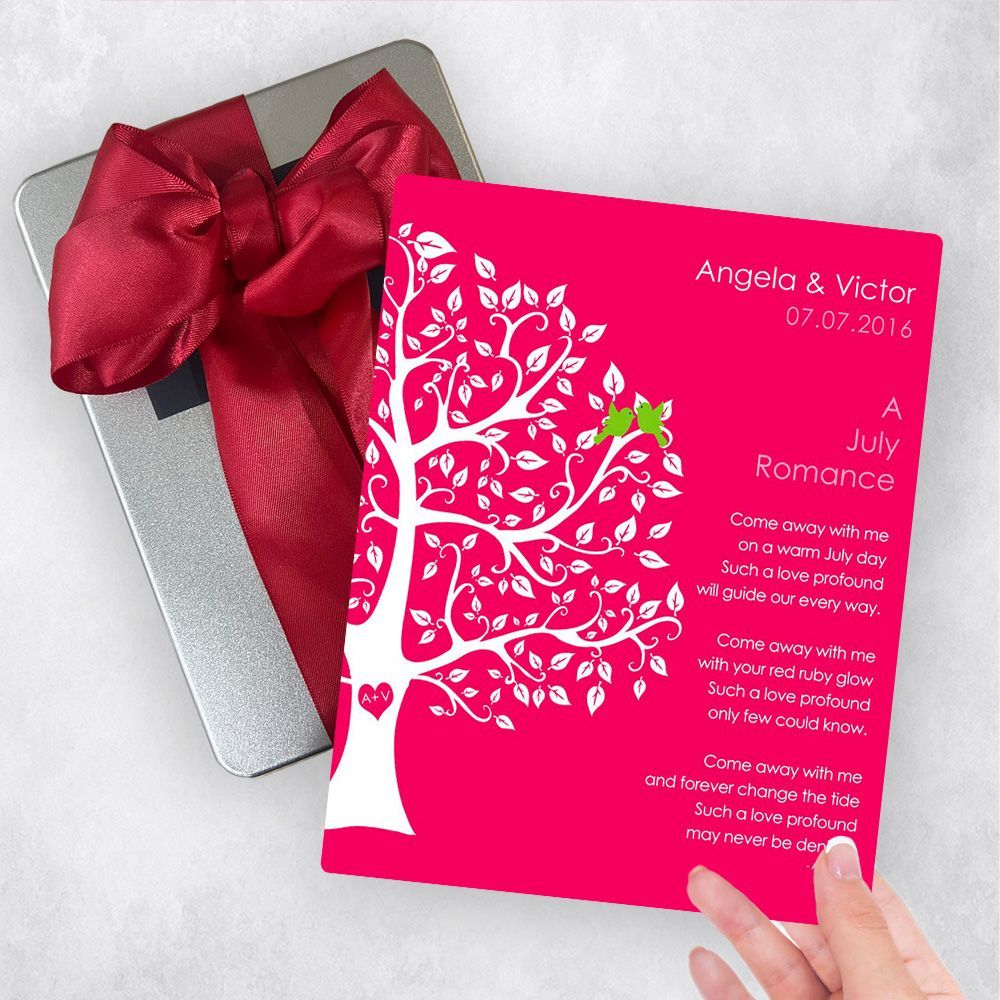 White Curly Tree Engagement Gift Delivery Box Gift for Couple TOY-1707