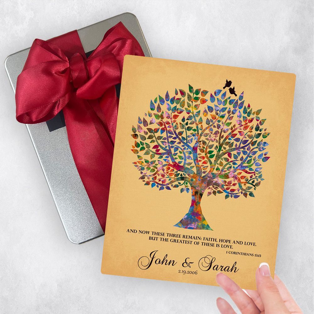 Watercolor Tree Anniversary Gift Delivery Box Gift for Couple TOY-1255