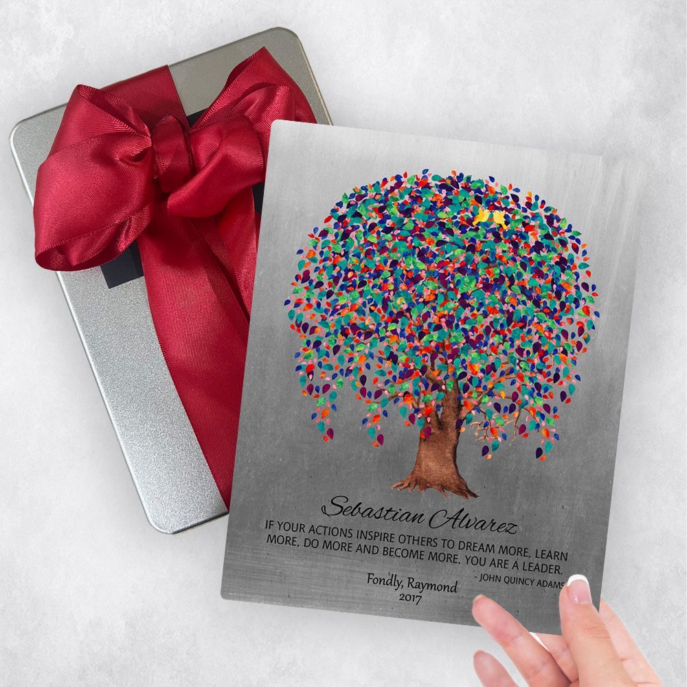 #1 Best Seller - Tin Willow Tree Leadership Appreciation Gift Delivery Box Gift for Mentor TOY-1511