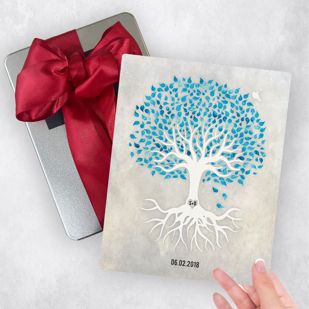 White Canopy Tree Anniversary Gift Delivery Box Gift for Couple TOY-1532