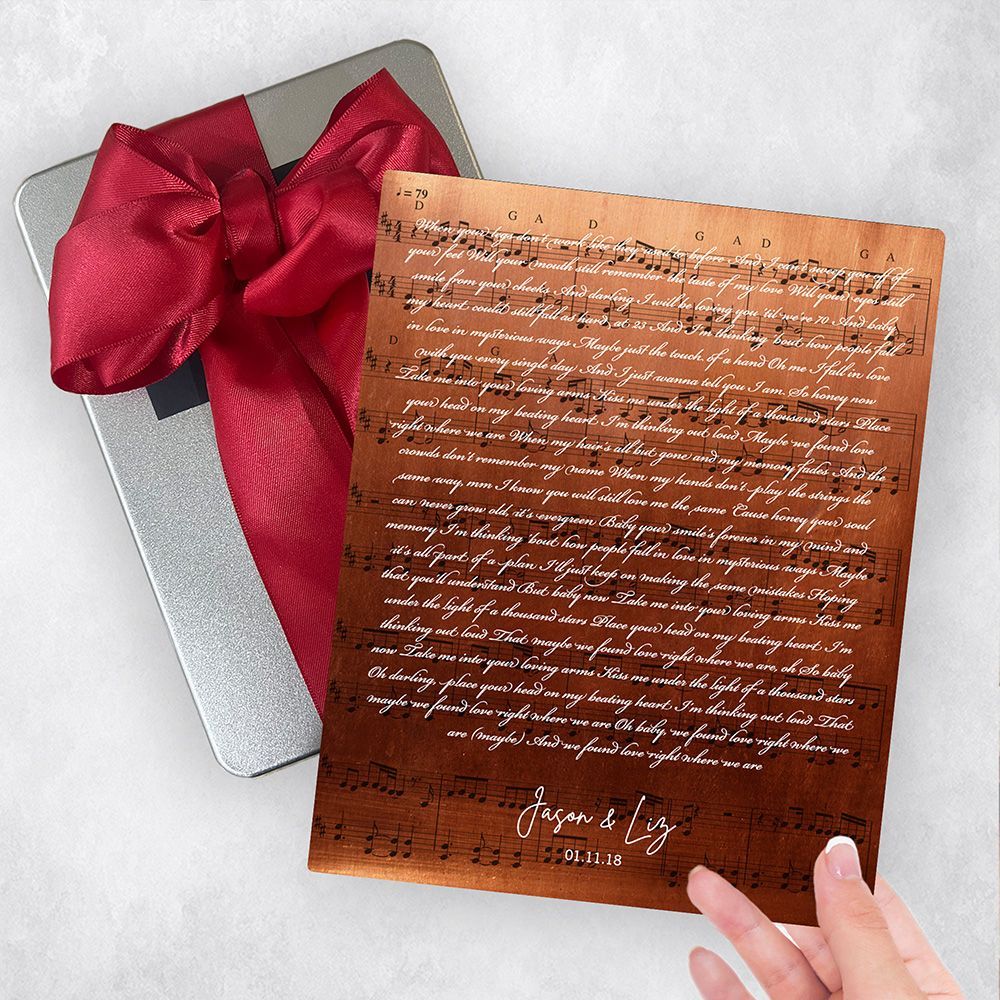 Copper First Dance or Wedding Reading 7th Anniversary Gift Delivery Box Gift for Couple TOY-2161