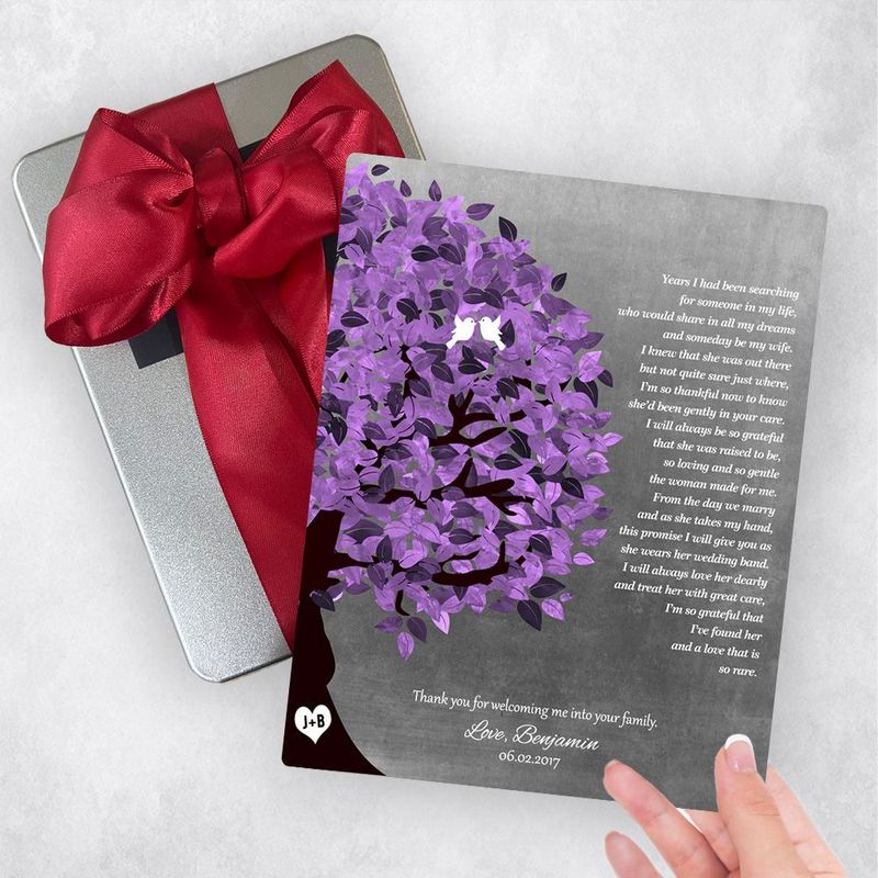 Half Purple Tree Wedding Gift Delivery Box Gift for Mother Of The Bride TOY-1486