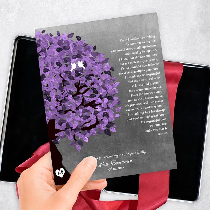 Half Purple Tree Wedding Gift Delivery Box Gift for Mother Of The Bride TOY-1486