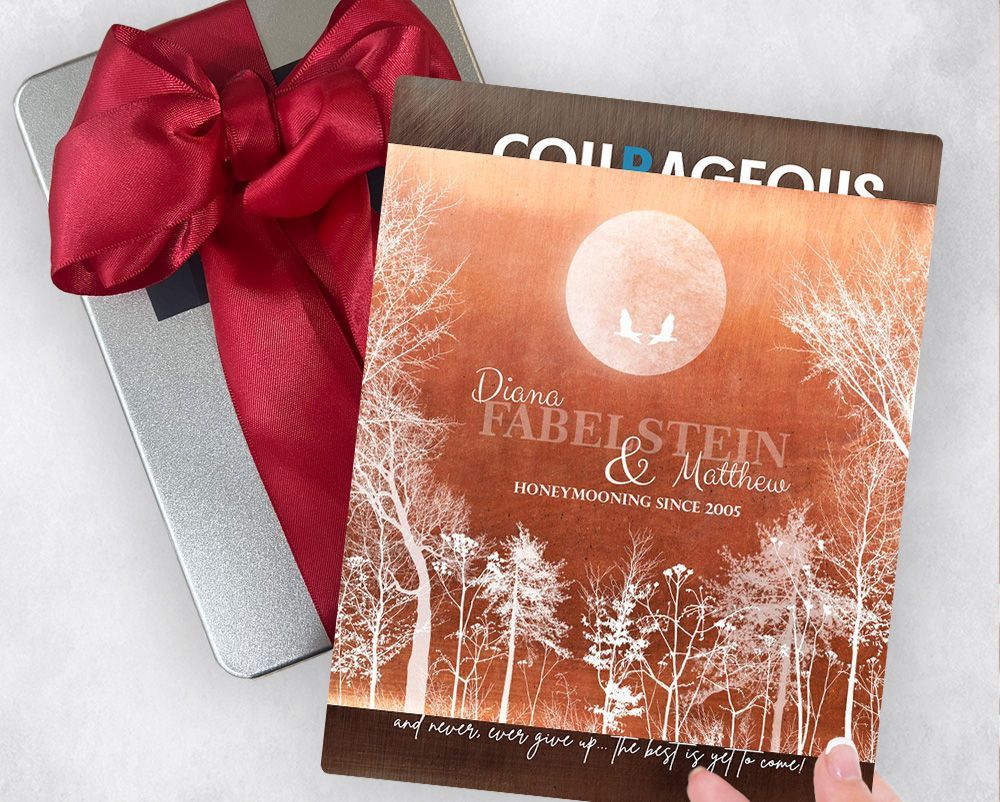 Copper Full Moon Forest 7th Anniversary Gift Delivery Box Gift for Couple TOY-1349