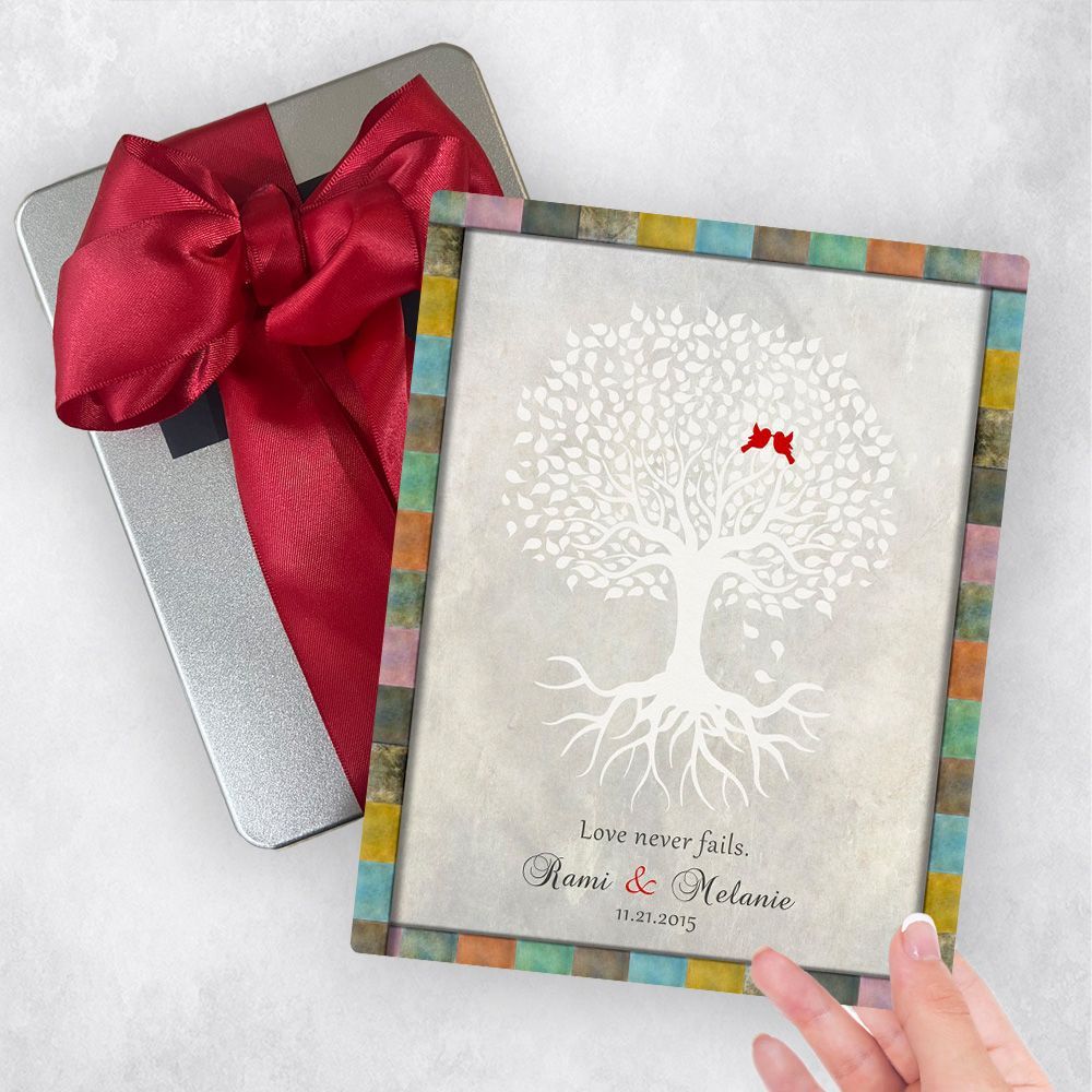 White Tree with Roots Anniversary Gift Delivery Box Gift for Couple TOY-1524