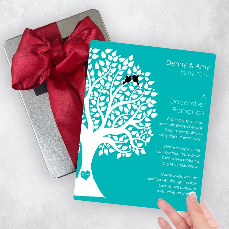 Half Tree Engagement Gift Delivery Box Gift for Couple TOY-1712