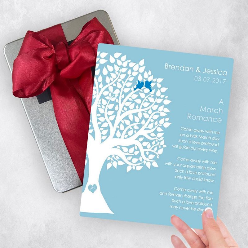 Half Silhouette Tree Engagement Gift Delivery Box Gift for Couple TOY-1703