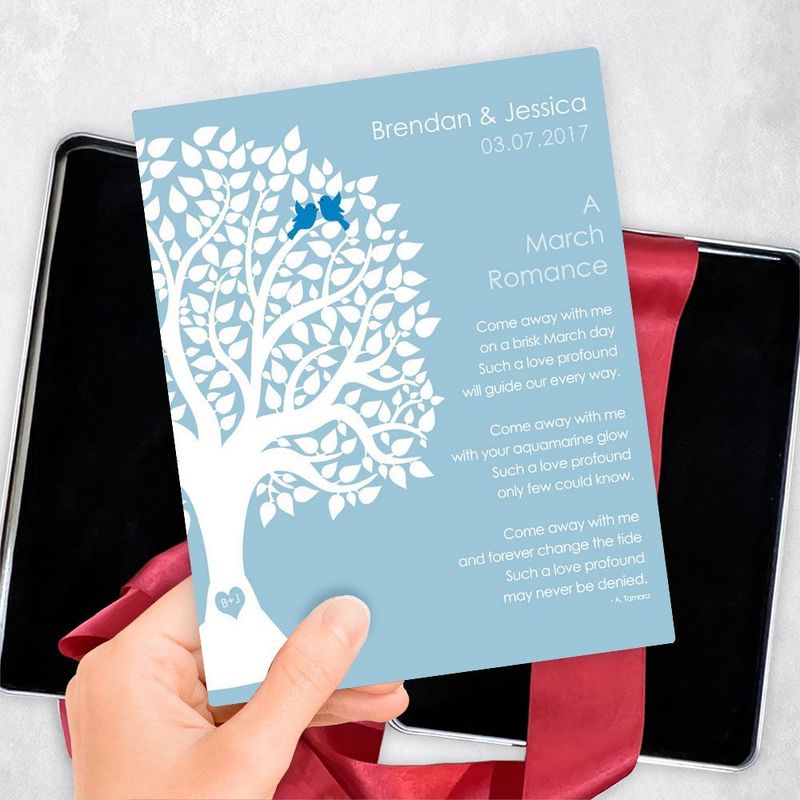 Half Silhouette Tree Engagement Gift Delivery Box Gift for Couple TOY-1703