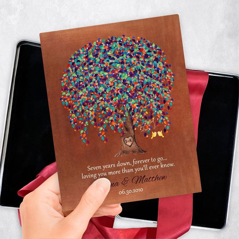 #1 Best Seller - Copper Willow Tree 7th Anniversary Gift Delivery Box Gift for Couple TOY-1513