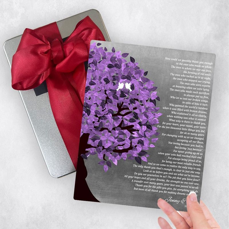 Half Purple Tree Wedding Gift Delivery Box Gift for Parents TOY-1485
