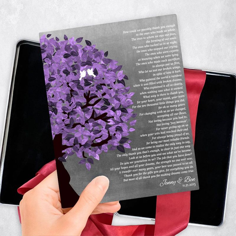 Half Purple Tree Wedding Gift Delivery Box Gift for Parents TOY-1485