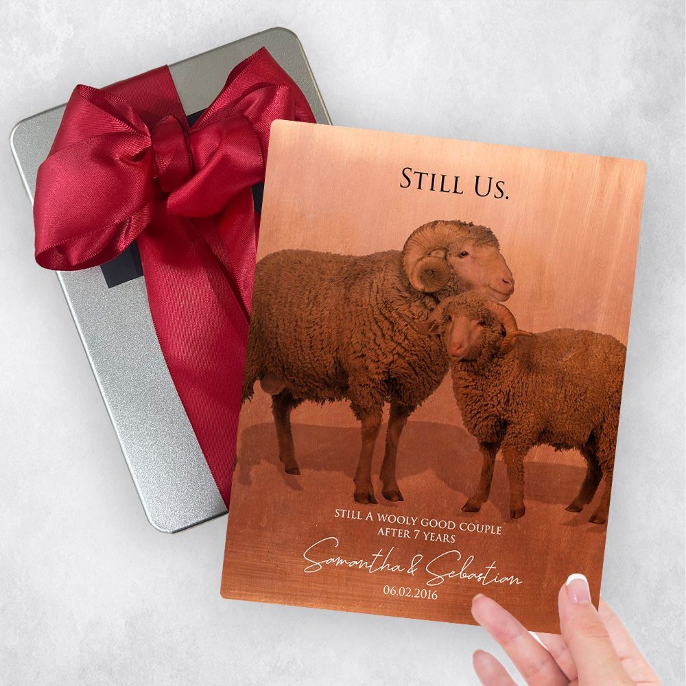 Sheep Wool 7th Anniversary Gift Delivery Box Gift for Couple TOY-1559