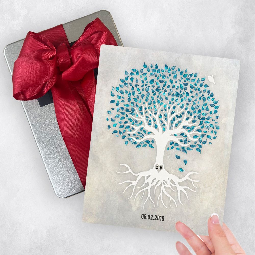 White Canopy Tree Anniversary Gift Delivery Box Gift for Couple TOY-1538