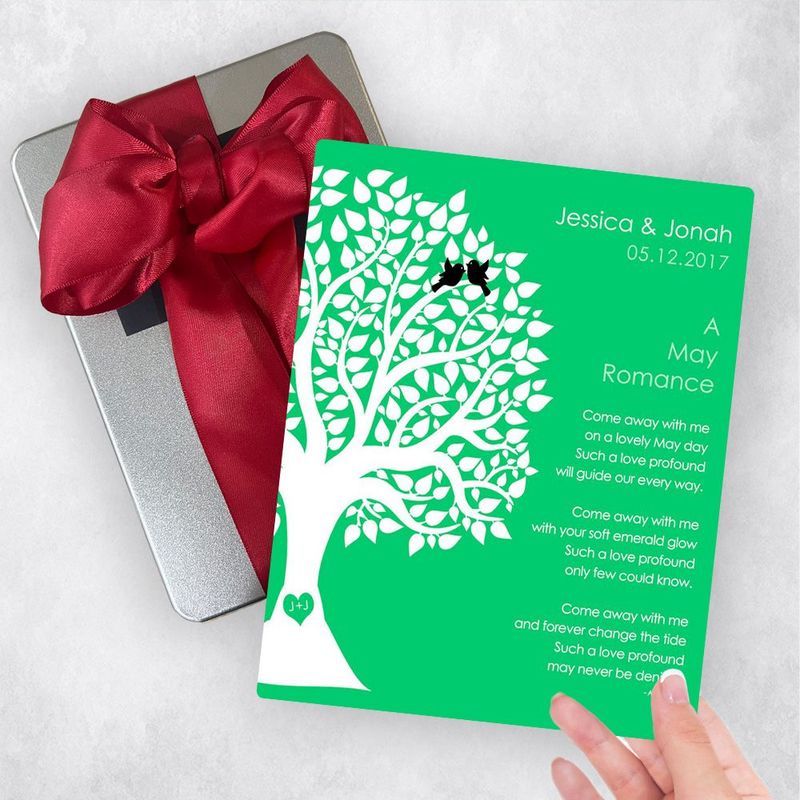 Half Silhouette Tree Engagement Gift Delivery Box Gift for Couple TOY-1705