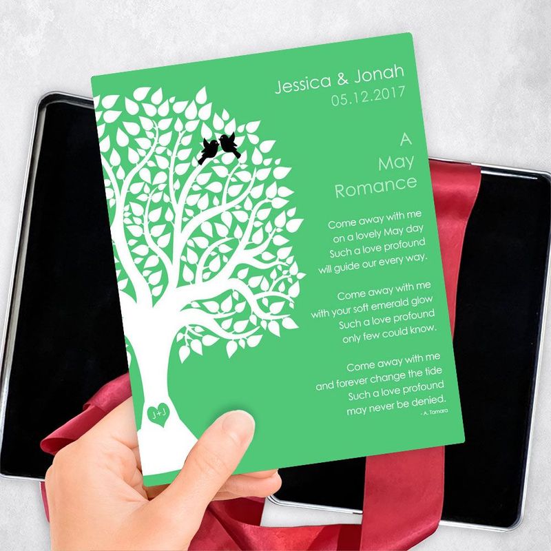 Half Silhouette Tree Engagement Gift Delivery Box Gift for Couple TOY-1705