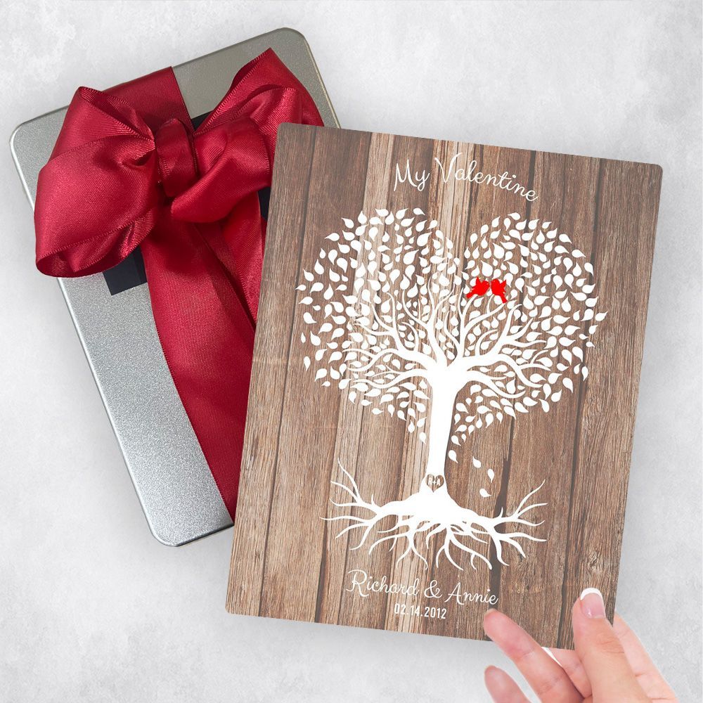 Heart Shape Tree Metal Plaque Anniversary Gift Delivery For Couple Toy-1818