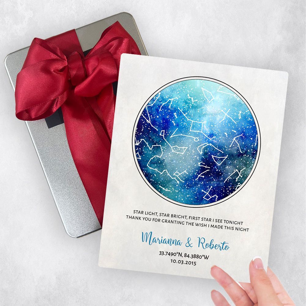 Star Map 10th Anniversary Gift Delivery Box Gift for Couple TOY-1750