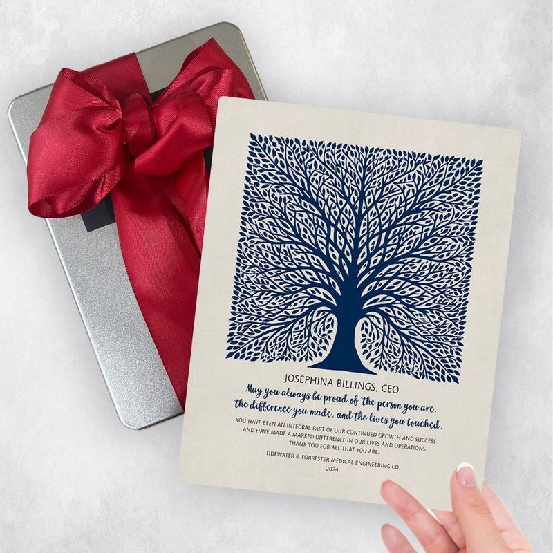 #1 Best Seller - Elaborate Square Tree Leadership Appreciation Gift Delivery Box Gift for Employee TOY-1581