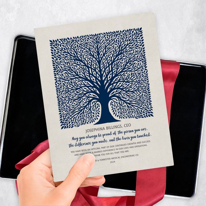 #1 Best Seller - Elaborate Square Tree Leadership Appreciation Gift Delivery Box Gift for Employee TOY-1581
