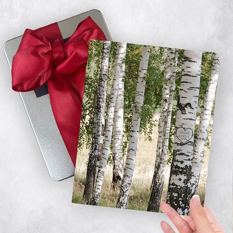 #1 Best Seller - Birch Forest Names in Tree Anniversary Gift Delivery Box Gift for Couple TOY-2175