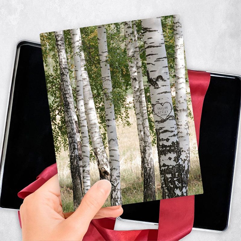#1 Best Seller - Birch Forest Names in Tree Anniversary Gift Delivery Box Gift for Couple TOY-2175