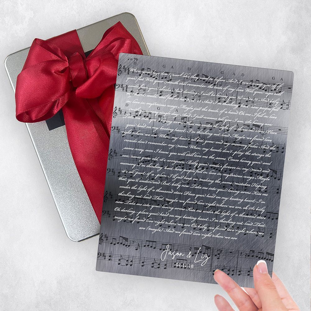 Tin First Dance or Wedding Reading 10th Anniversary Gift Delivery Box Gift for Couple TOY-2162