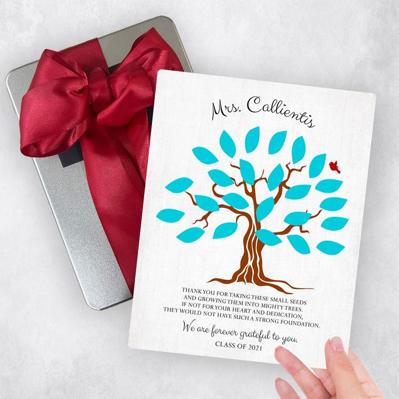 Names in Leaves Teacher Appreciation Gift Delivery Box Gift for Educator TOY-1795