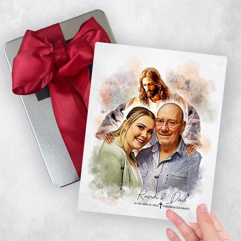 Watercolor Portrait Memorial Gift Delivery Box Gift for Bereaved Loved One TOY-1856