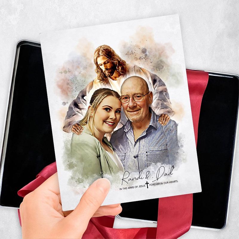 Watercolor Portrait Memorial Gift Delivery Box Gift for Bereaved Loved One TOY-1856