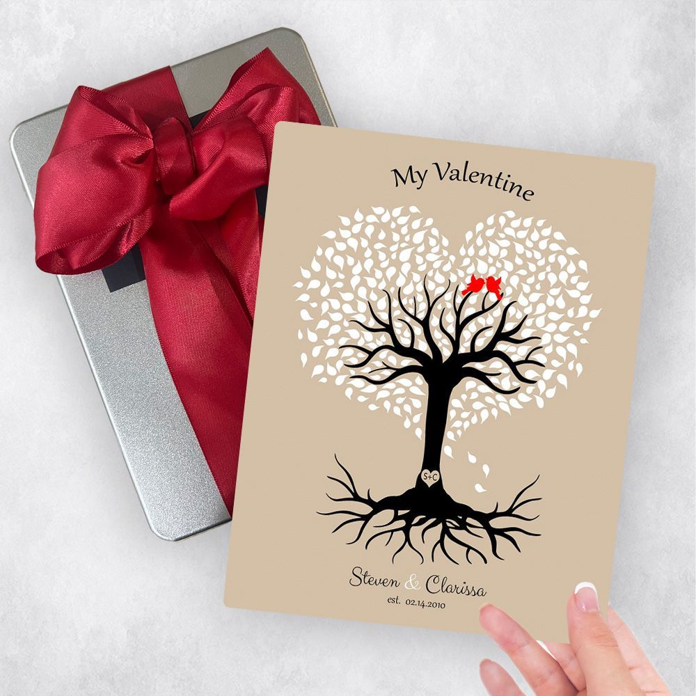 Heart Shape Tree Metal Plaque Anniversary Gift Delivery For Couple Toy-1816