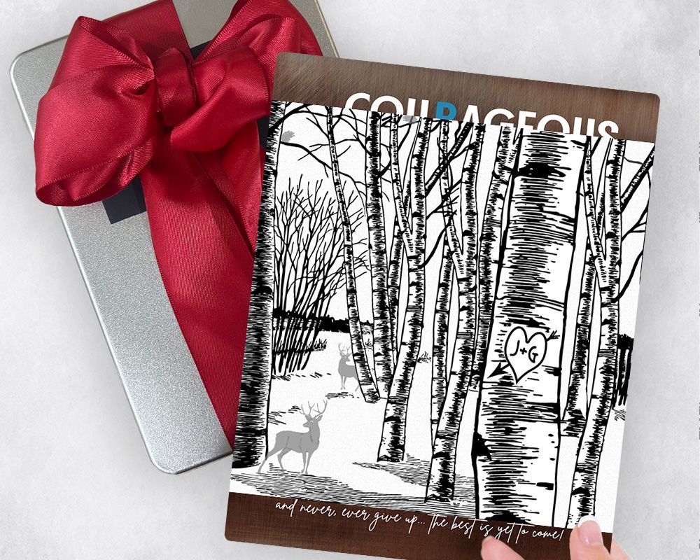 #1 Best Seller - White Winter Forest Anniversary Gift Delivery Box Gift for Couple TOY-1802