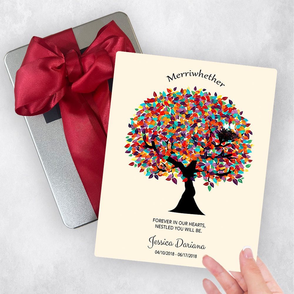 Colorful Spring Tree Memorial Gift Delivery Box Gift for Bereaved Parents TOY-1362