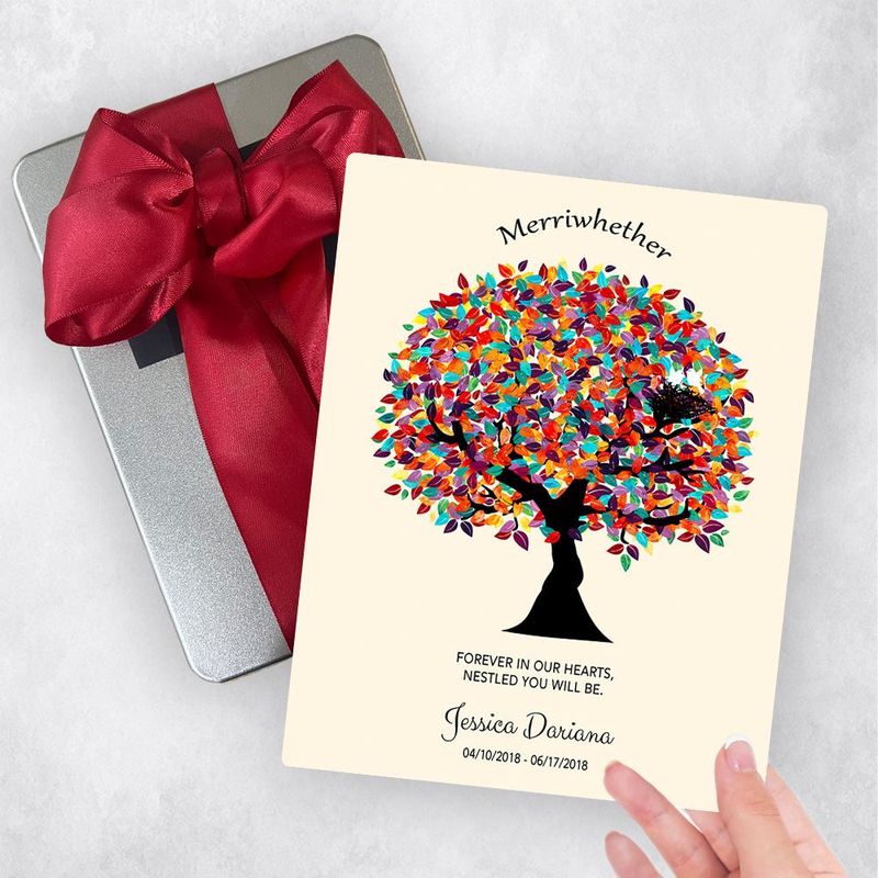 Colorful Spring Tree Memorial Gift Delivery Box Gift for Bereaved Parents TOY-1362