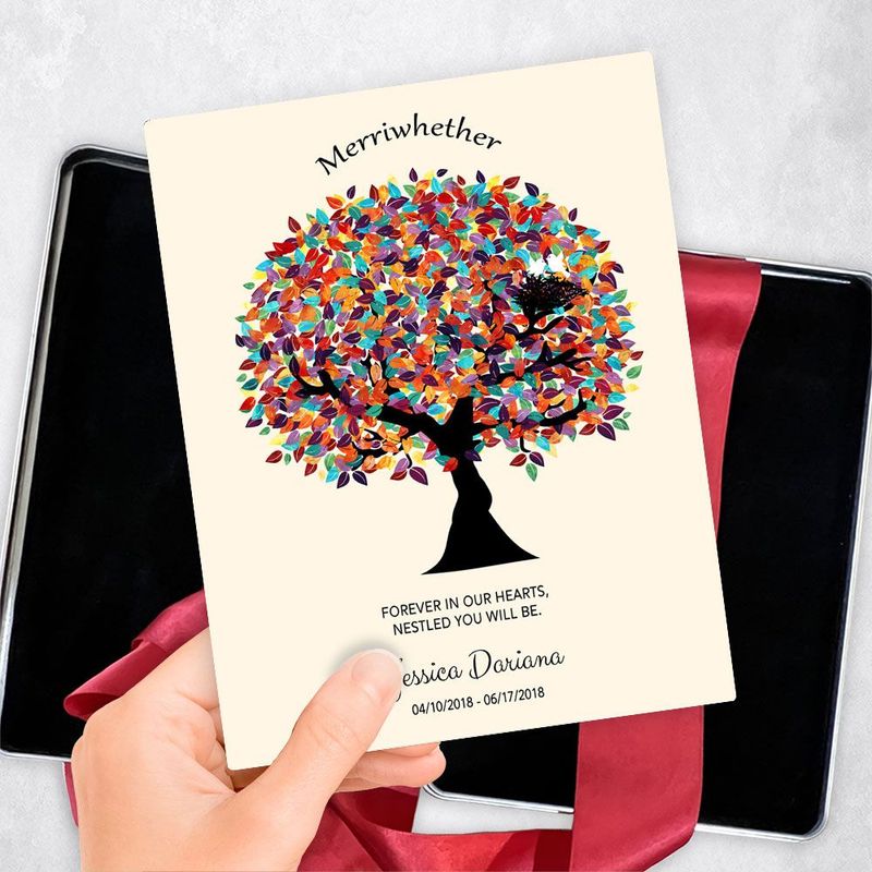 Colorful Spring Tree Memorial Gift Delivery Box Gift for Bereaved Parents TOY-1362