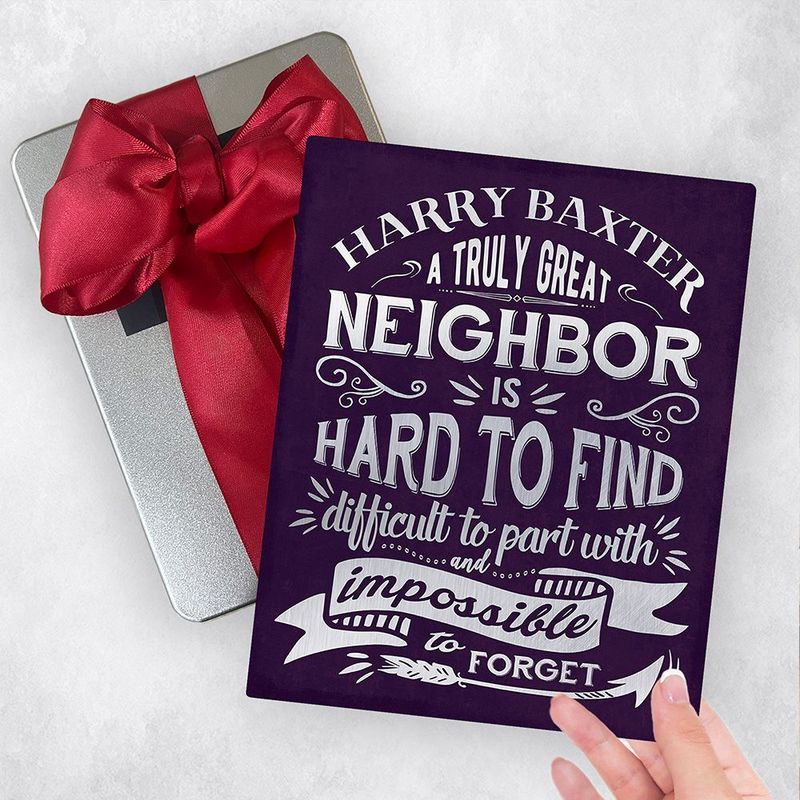 Truly Great Neighbor Typography Moving Away Gift Delivery Box Gift for Neighbor TOY-2146