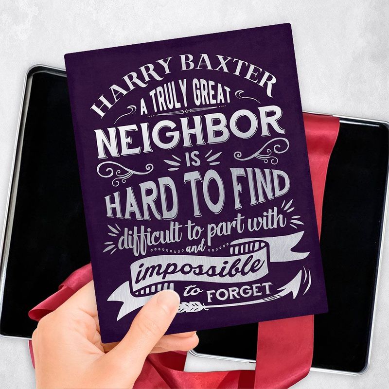 Truly Great Neighbor Typography Moving Away Gift Delivery Box Gift for Neighbor TOY-2146