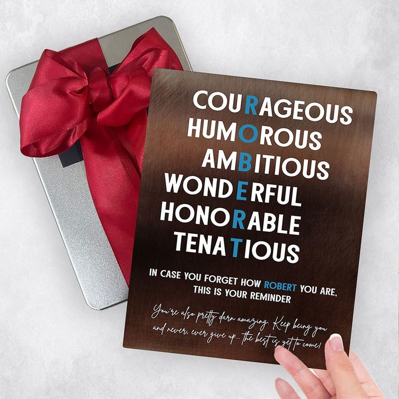 Bronze First Name Admirable Character Traits Birthday Gift Delivery Box Gift for Family TOY-2164