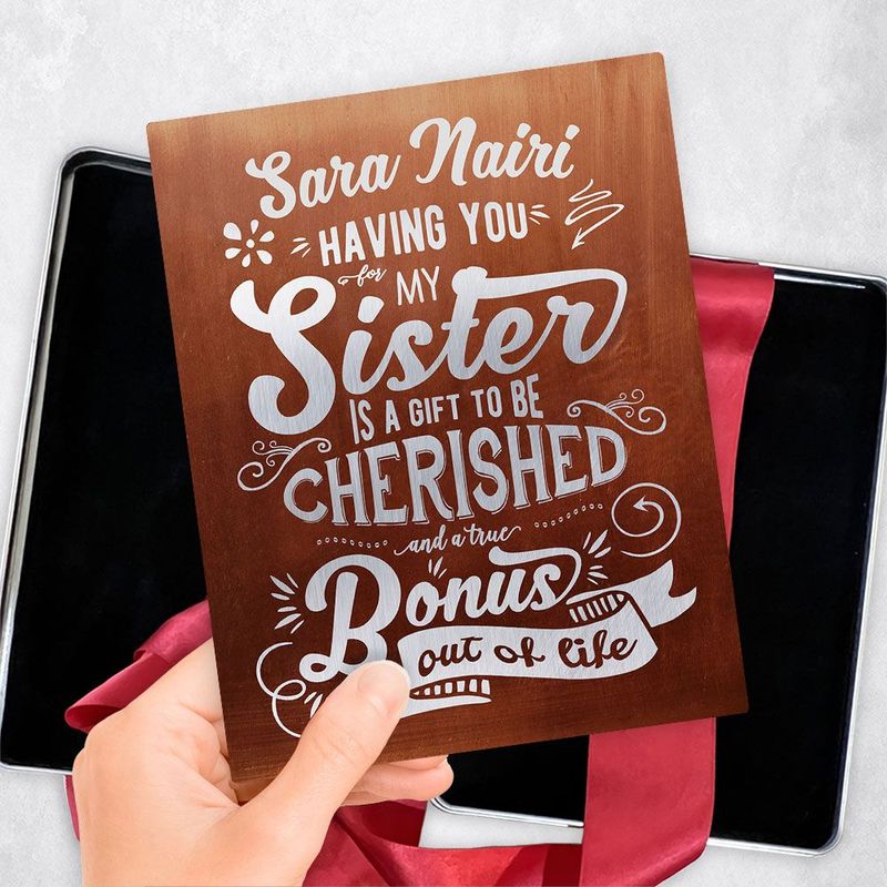 #1 Best Seller - Copper A Sister is a Bonus Out of Life Typography Birthday Gift Delivery Box Gift for Sister TOY-2147