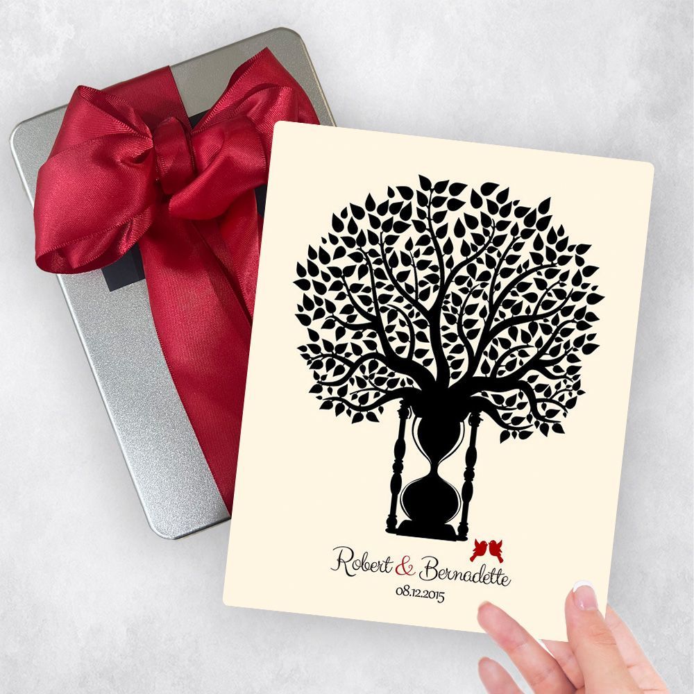 Hourglass Tree 1st Anniversary Gift Delivery Box Gift for Couple TOY-1388