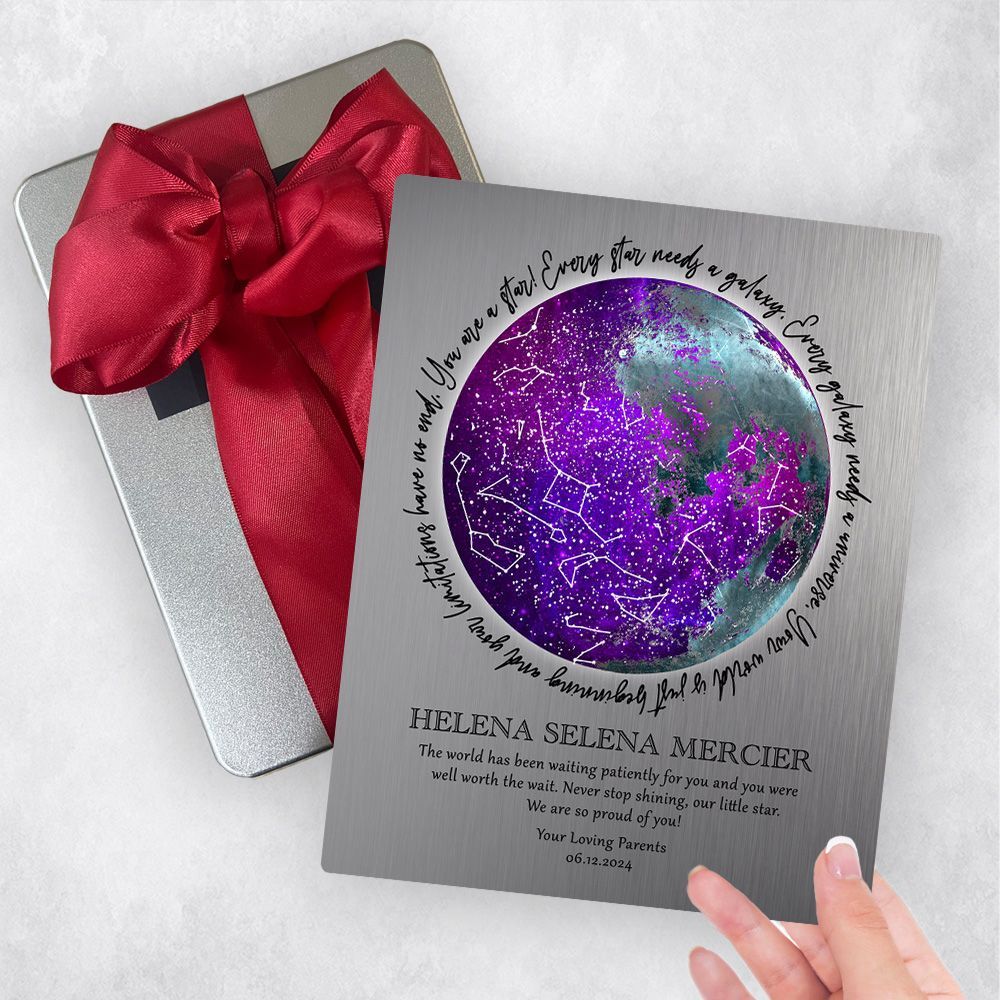 Tin Moon and Star Map graduation Gift Delivery Box Gift for Graduate TOY-1576