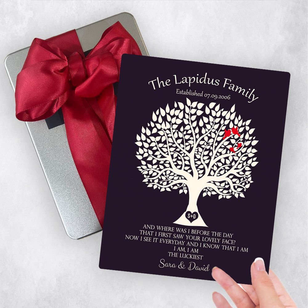 Tree Silhouette Anniversary Gift Delivery Box Gift for Couple TOY-1358
