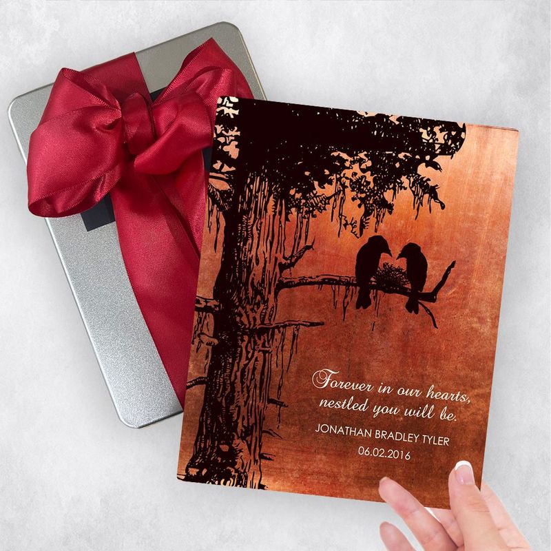 #1 Best Seller - Copper Dark Sequoia Tree Memorial Gift Delivery Box Gift for Bereaved Parents TOY-1354