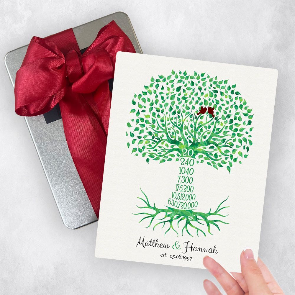 Countdown Tree 20th Anniversary Gift Delivery Box Gift for Couple TOY-1450