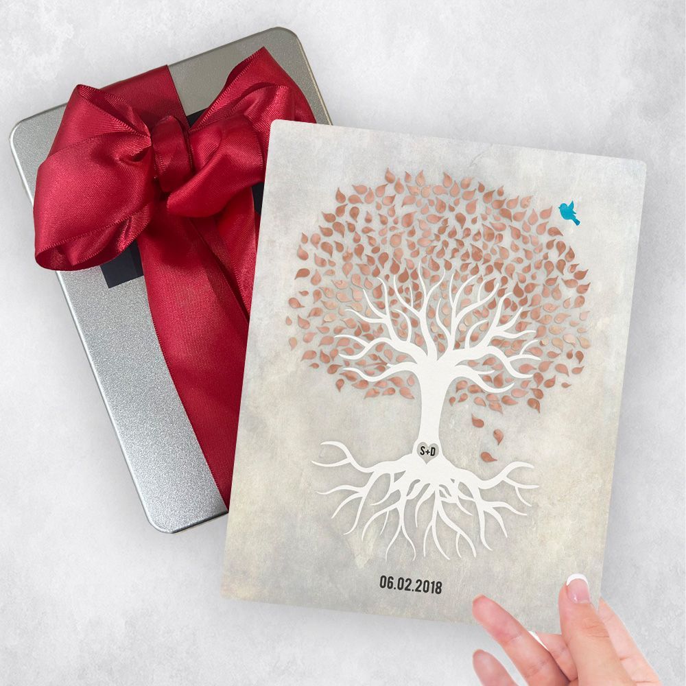 White Canopy Tree Anniversary Gift Delivery Box Gift for Couple TOY-1530