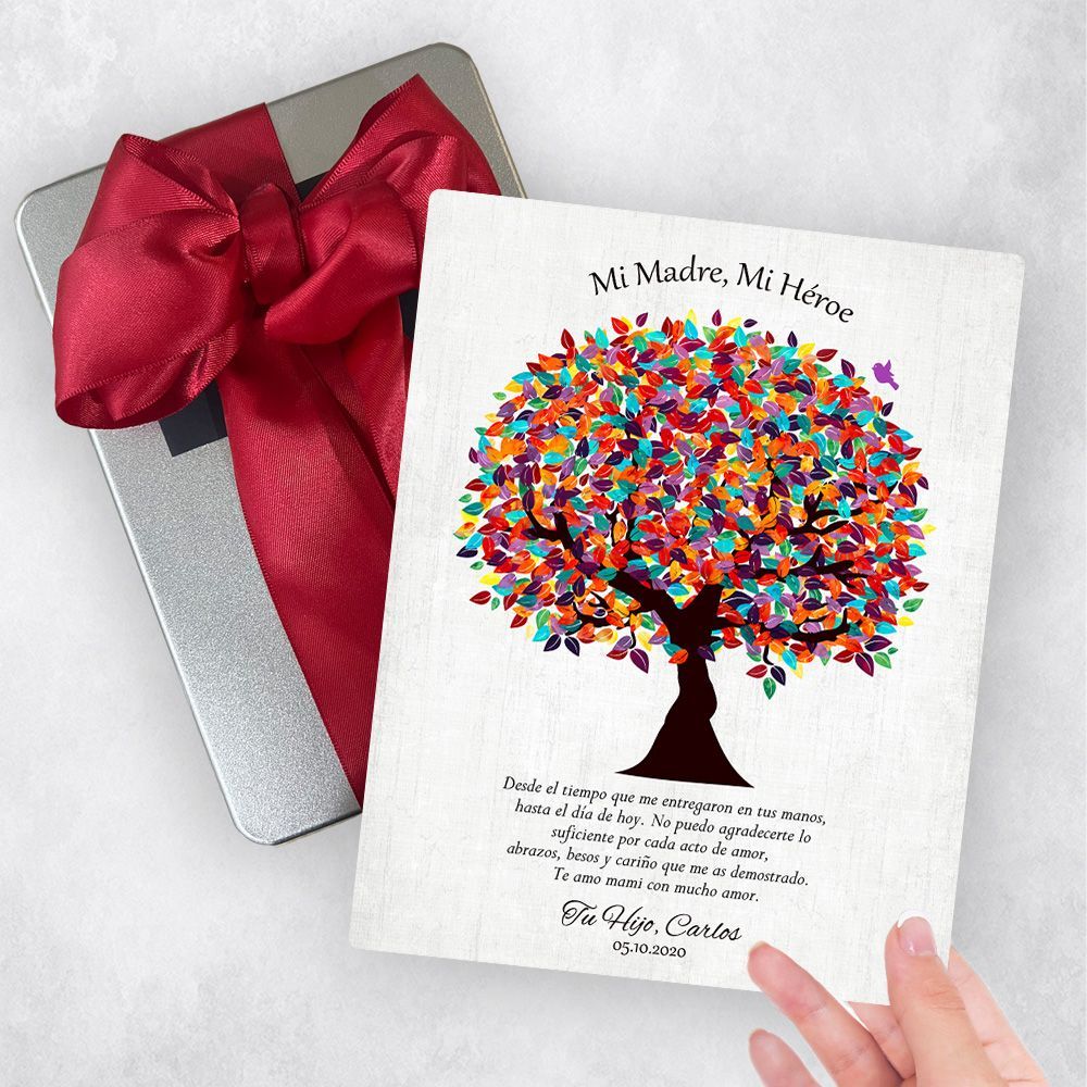Colorful Spring Tree Metal Plaque Family Gift Delivery For Mom Toy-1548