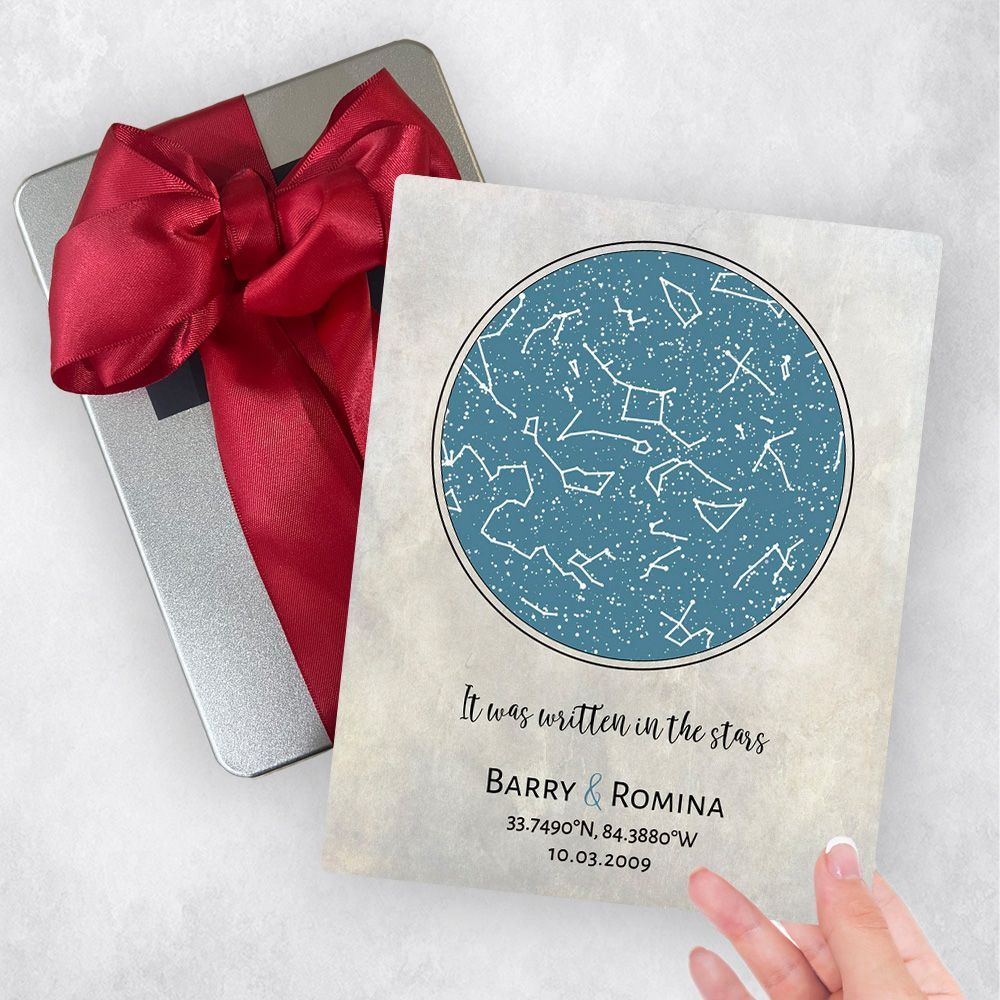 Star Map 1st Anniversary Gift Delivery Box Gift for Couple TOY-1739
