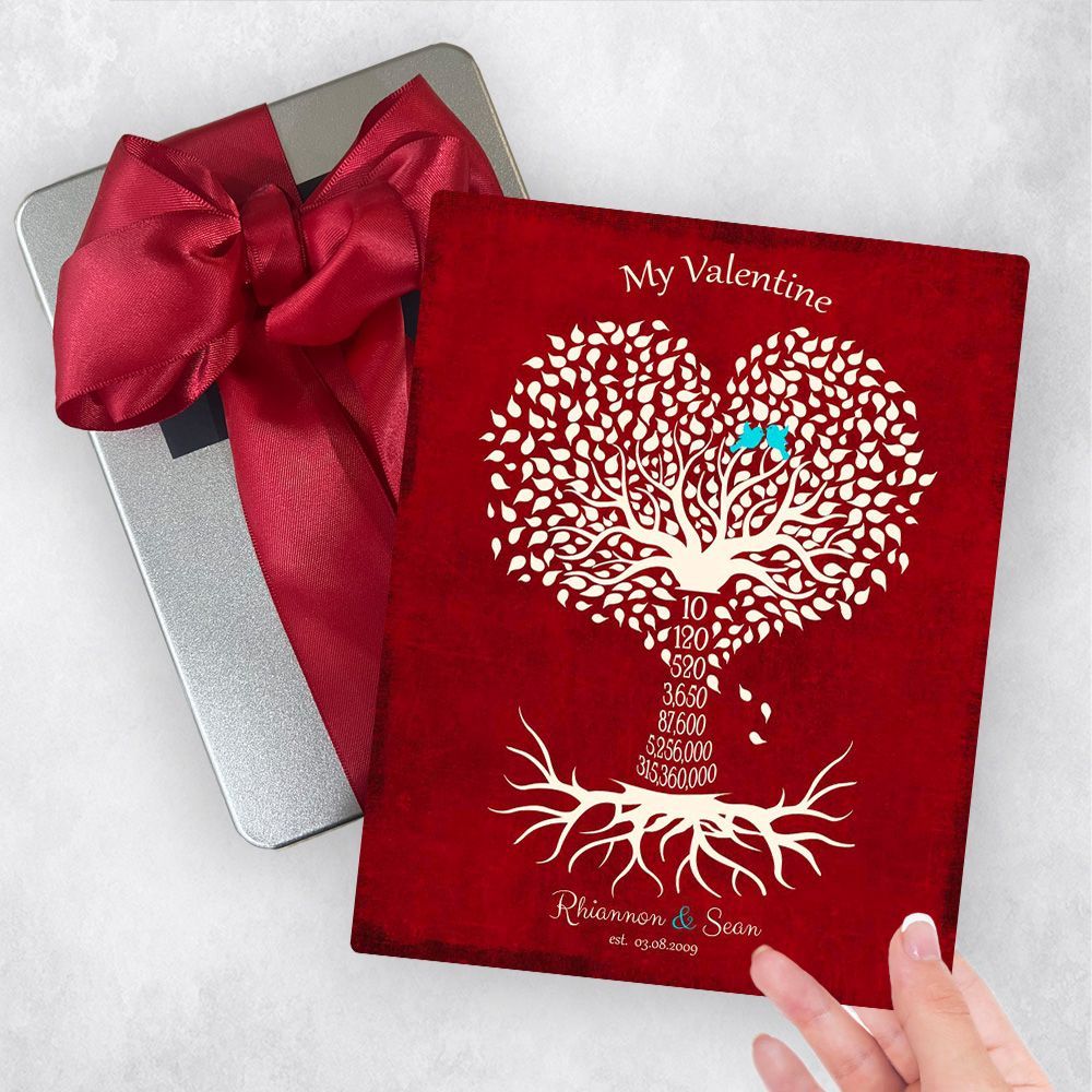 Heart Shape Tree Metal Plaque Anniversary Gift Delivery For Couple Toy-1819