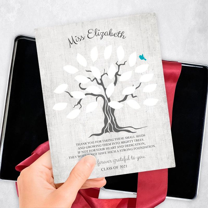 Names in Leaves Teacher Appreciation Gift Delivery Box Gift for Educator TOY-1797