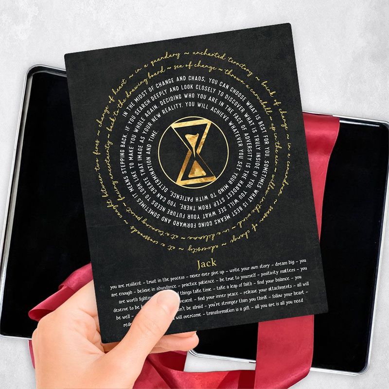 Hourglass Words of Encouragement for Him Divorce Gift Delivery Box Gift for Divorcee TOY-2155