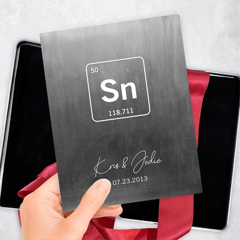 #1 Best Seller - Tin Periodic Table Element 10th Anniversary Gift Delivery Box Gift for Couple TOY-1915